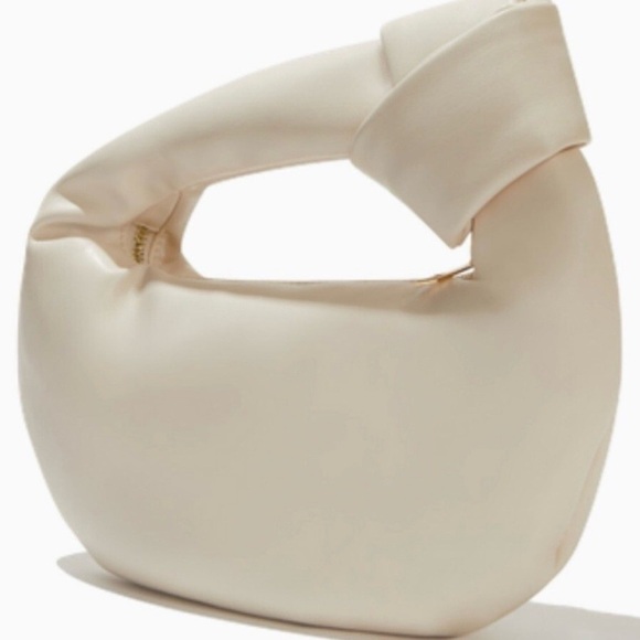 Melie Bianco Handbags - Melie Bianco Alexandra Cream Vegan Leather Top Handle Bag Small